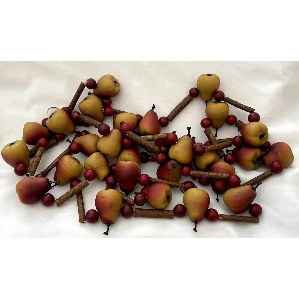 Vtg Pear Fruit Berry Twig ~ Fall Christmas Decorative Garland 108